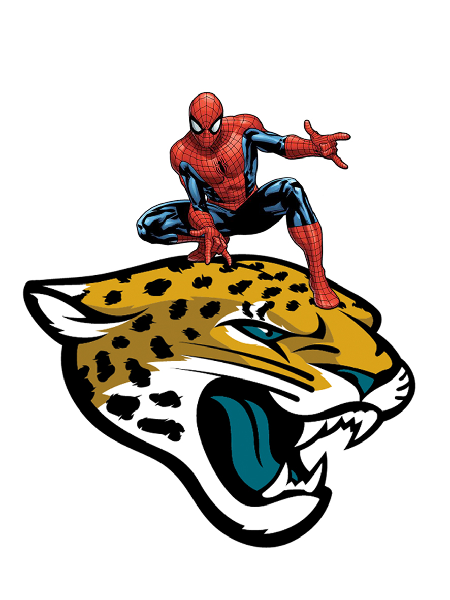 Jacksonville Jaguars Spider Man Logo vinyl decal